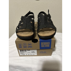 Clarks April Belle Women's Sandal 8M Black